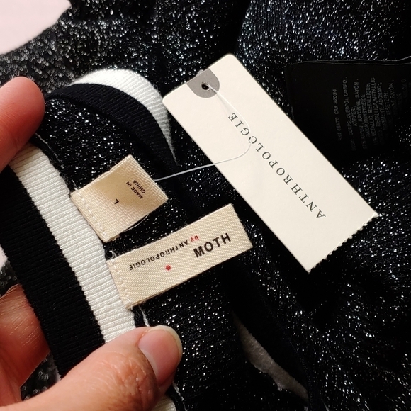 ANTHRO Moth Knit Shimmer Pullover Sweater Top - Picture 7 of 9